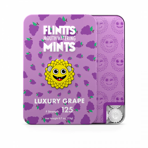 Flintts Mouth Watering Mints - Grape - Strength 125