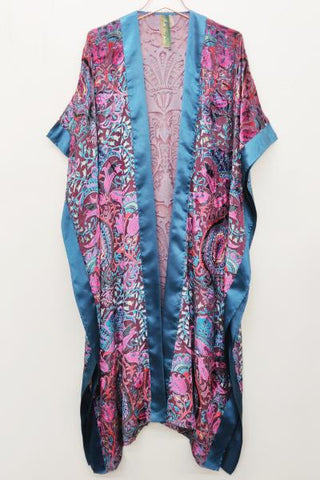 Adaline Kimono - Dark Wine - One Size