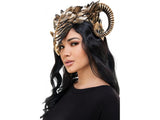 Plague Doctor Mask with Horns - Gold