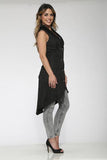 Gothic Waist Dress - Black -