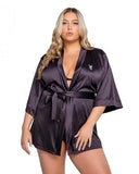 Playboy Sparkling Bunny Robe - Black - 1/2X