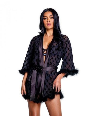 Playboy Bunny Noir Robe -