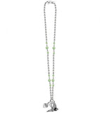 Swallow Sweet & Petite Necklace - Green Opal Glass Beads