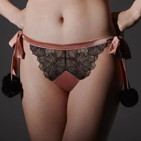 Fête Tie Panty - Black -