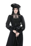 Gothic Lady Veil Hat - Black
