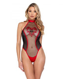 Cupid Heart Teddy - Red/Black -