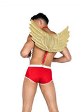 Mens Naughty Cupid Three Piece Set - Red/Gold -