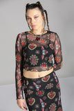 Amias Mesh Top - Black -
