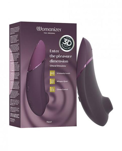 Womanizer Next 3D Climax Control Pleasure Air - Dark Purple