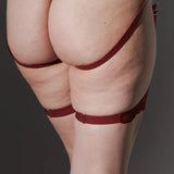 Kane Thigh Garters - Ruby - XS-XL