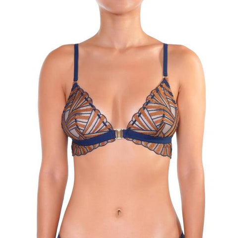 Etincelle Bralette - Navy Print -