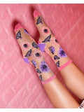 Sunflower Butterfly Sheer Crew Sock - U.S. W5.5-10