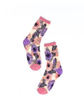 Sunflower Butterfly Sheer Crew Sock - U.S. W5.5-10