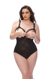 One Size Queen - Open Cup Crotchless Teddy - Black