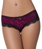 Black/Pink Cage Back Panty - Queen