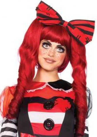 Dolly Bob Wig W/ Ringlet Clips - Red