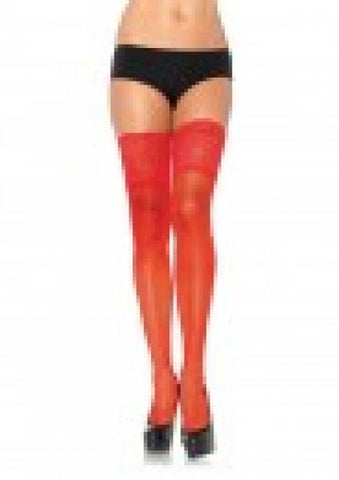 Lycra Stay Up Thigh high Red