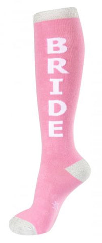 Knee High Sock - Pink/White - Bride