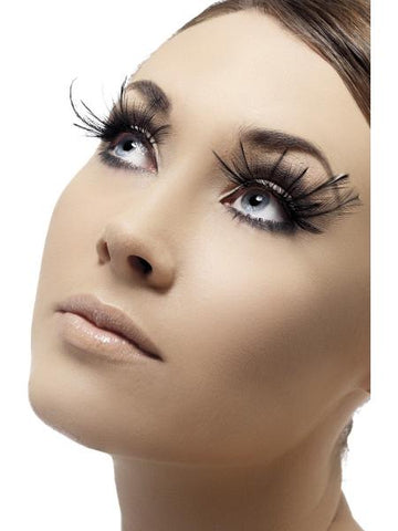 Black Eyelash with Feather Plumes