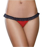 Open Heart Back Panty - Red
