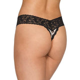 Lace Low Rise Thong - Animal Chiffon