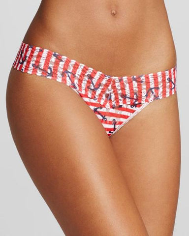 One Size - Low Rise Thong - Anchor Stripe