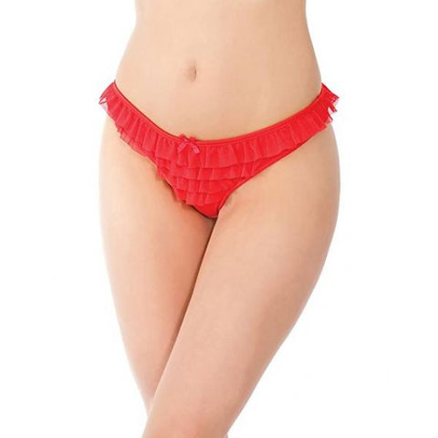 Ruffle Panty - Red - One Size