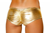 Gold - Metallic Pucker Back Mini Short -