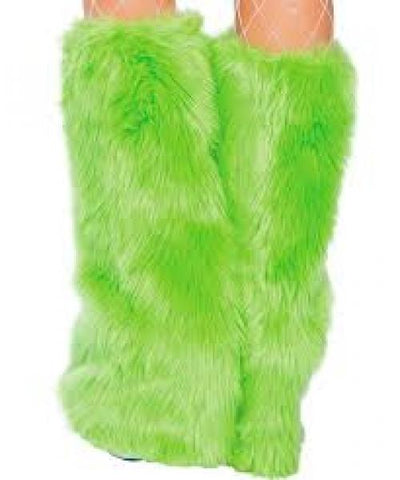 Fur Boot Covers - Lime Green