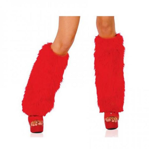 Fur Boot Covers - Red