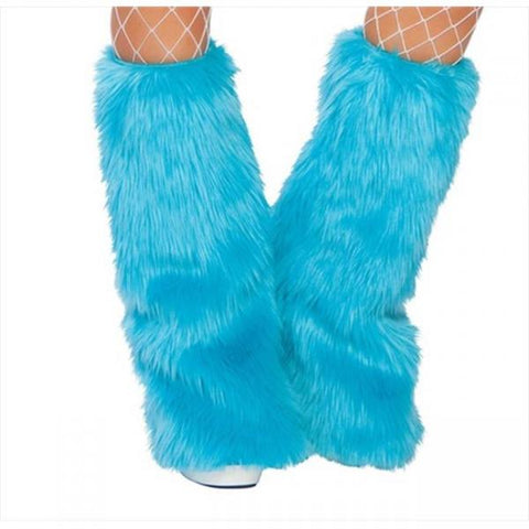 Fur Boot Covers - Turquoise