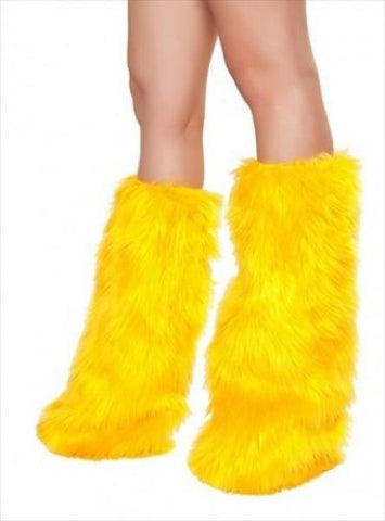 Fur Boot Covers - Yellow