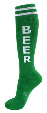 Knee High Athletic Sock - Green - Beer