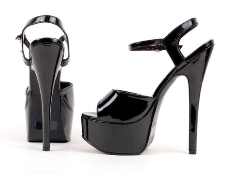Black - 6.5" Juliet Stiletto Sandal - Size
