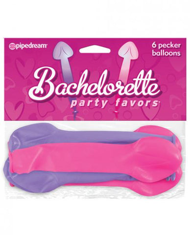 Bachelorette Party Favors Pecker Balloons - Pack of 6