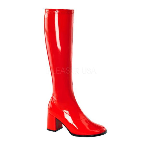 Red - Patent Stretch GoGo Boot