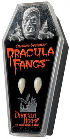 Dracula Fangs in Coffin Box - Size