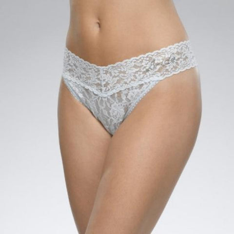 Bride Lace Original Rise Thong - Powder Blue - One Size