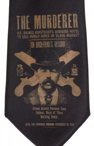 Black Wanted Murderer Neck Tie