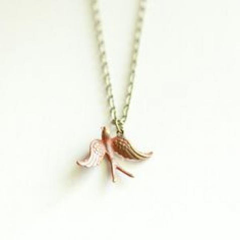 Swallow Charm Necklace Gleeful