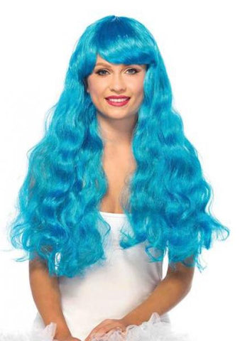 Star Wavy Wig - Blue