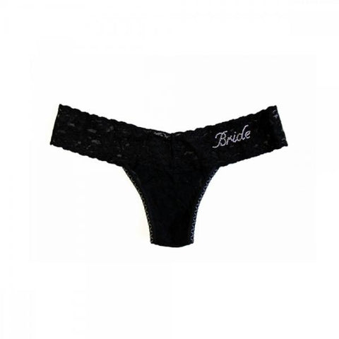 Bride Low Rise Thong - Black - One Size