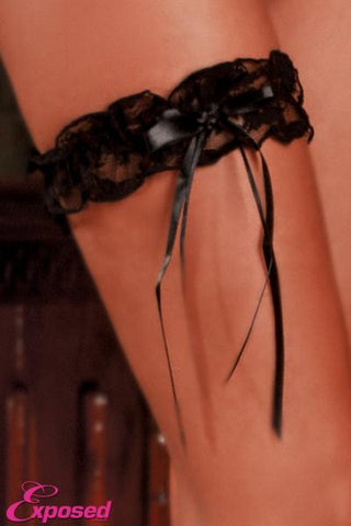 One Size Black Leg Garter