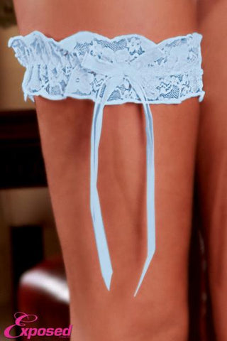 One Size Light Blue Leg Garter