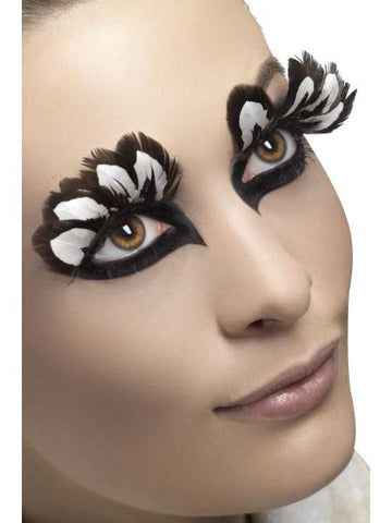 Black/White Feather Eyelashes