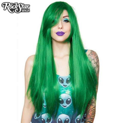 Straight 28" Wig - Emerald Jade Green