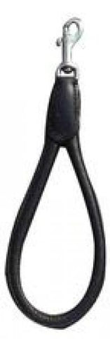Leather Short Leash - Black