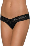 Maid of Honor Low Rise Thong - Black - One Size