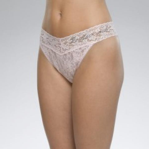 Bridesmaid Lace Orignal Rise Thong - Bliss Pink - One Size