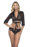 Black - Bettine Cropped Wrap & Tap Short